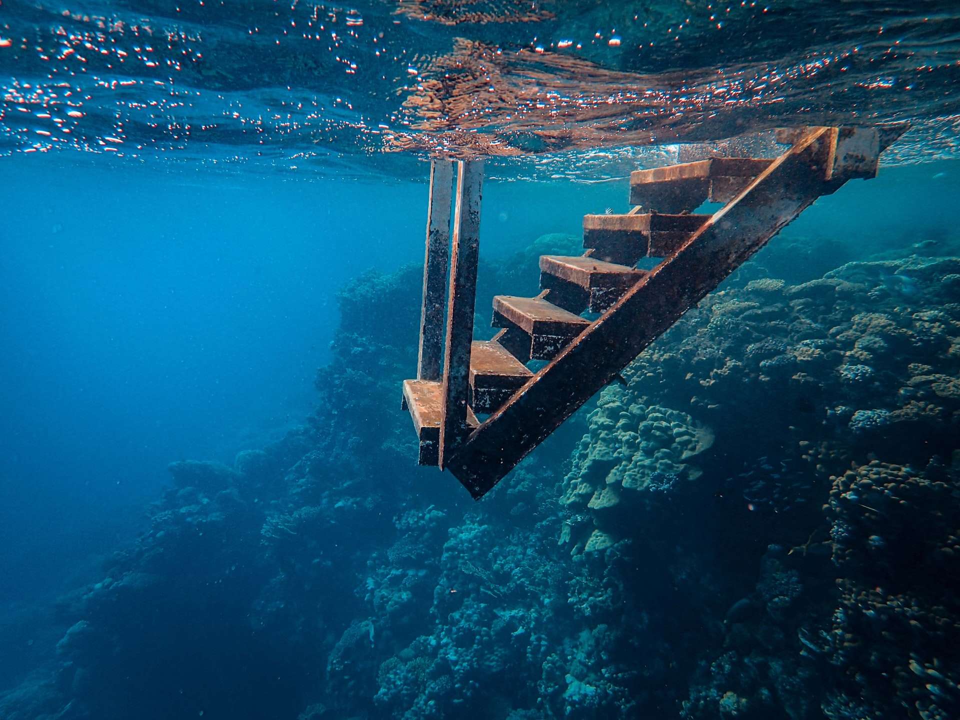 staircase under the water
